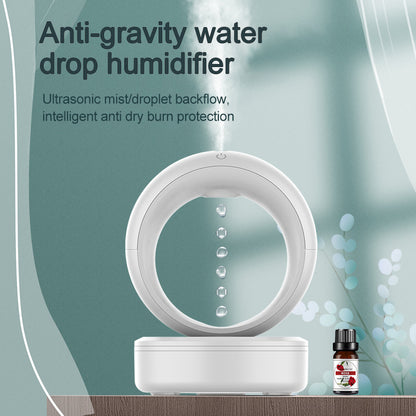 Anti-Gravity Humidifier with Levitating Water Drops – Quiet Cool Mist Aroma Diffuser
